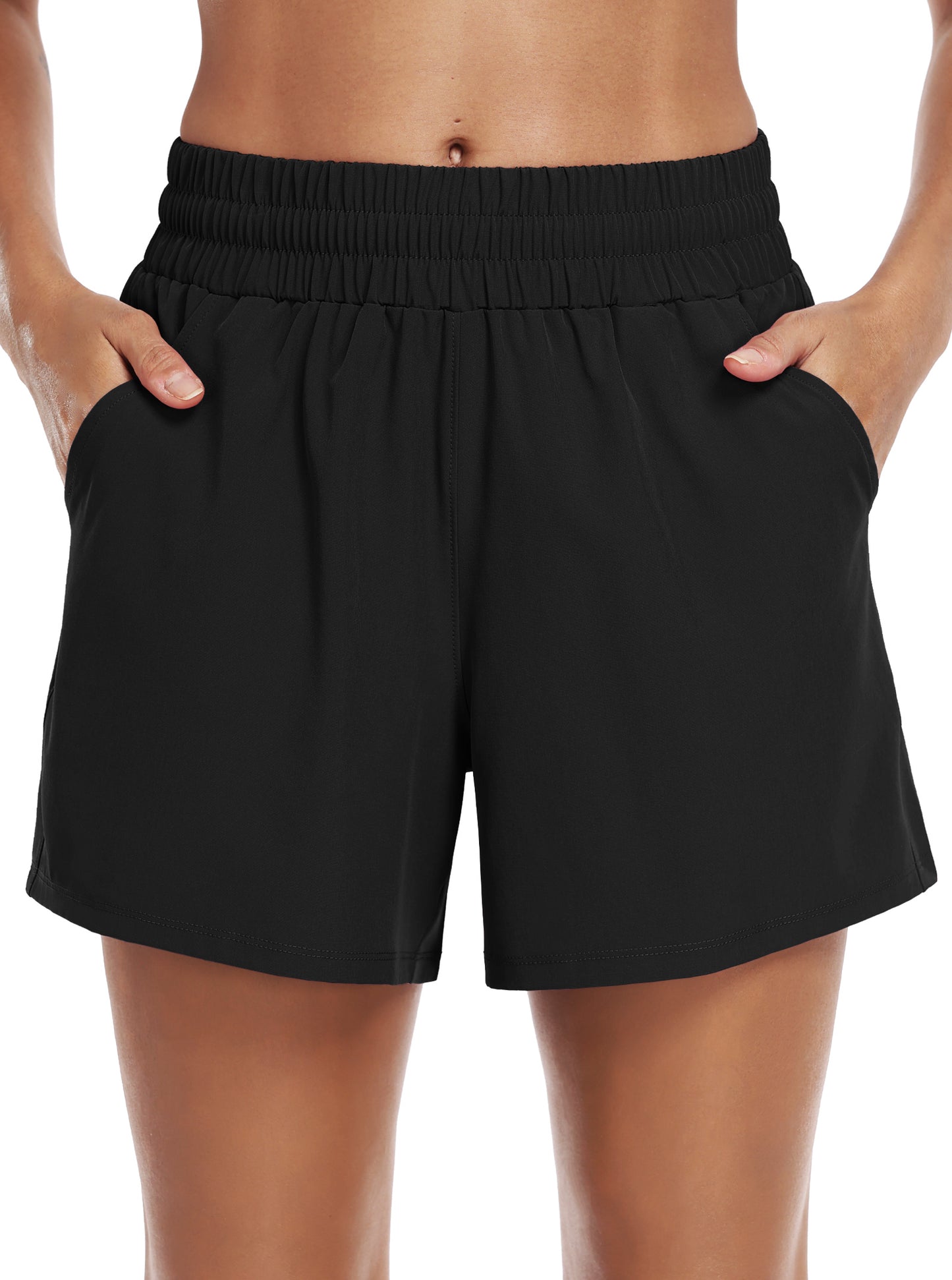 NELEUS Womens Athletic Shorts High Waist Running Short Gym Workout Shorts with Pockets 5" Sports Shorts