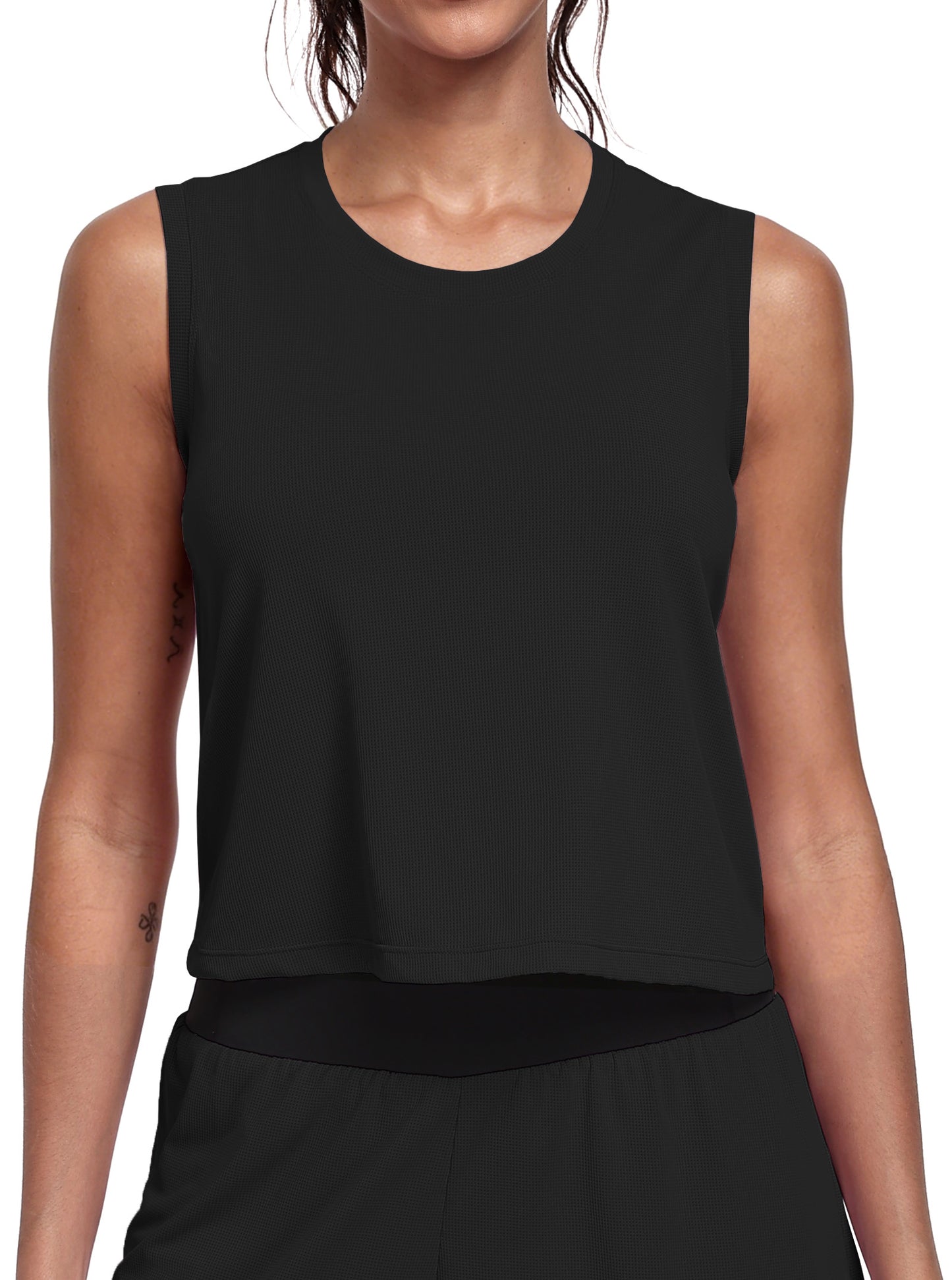 NELEUS Womens Workout Athletic Tank Tops Loose Fit Crop Tops Mesh Breathable Sleeveless Yoga Shirts
