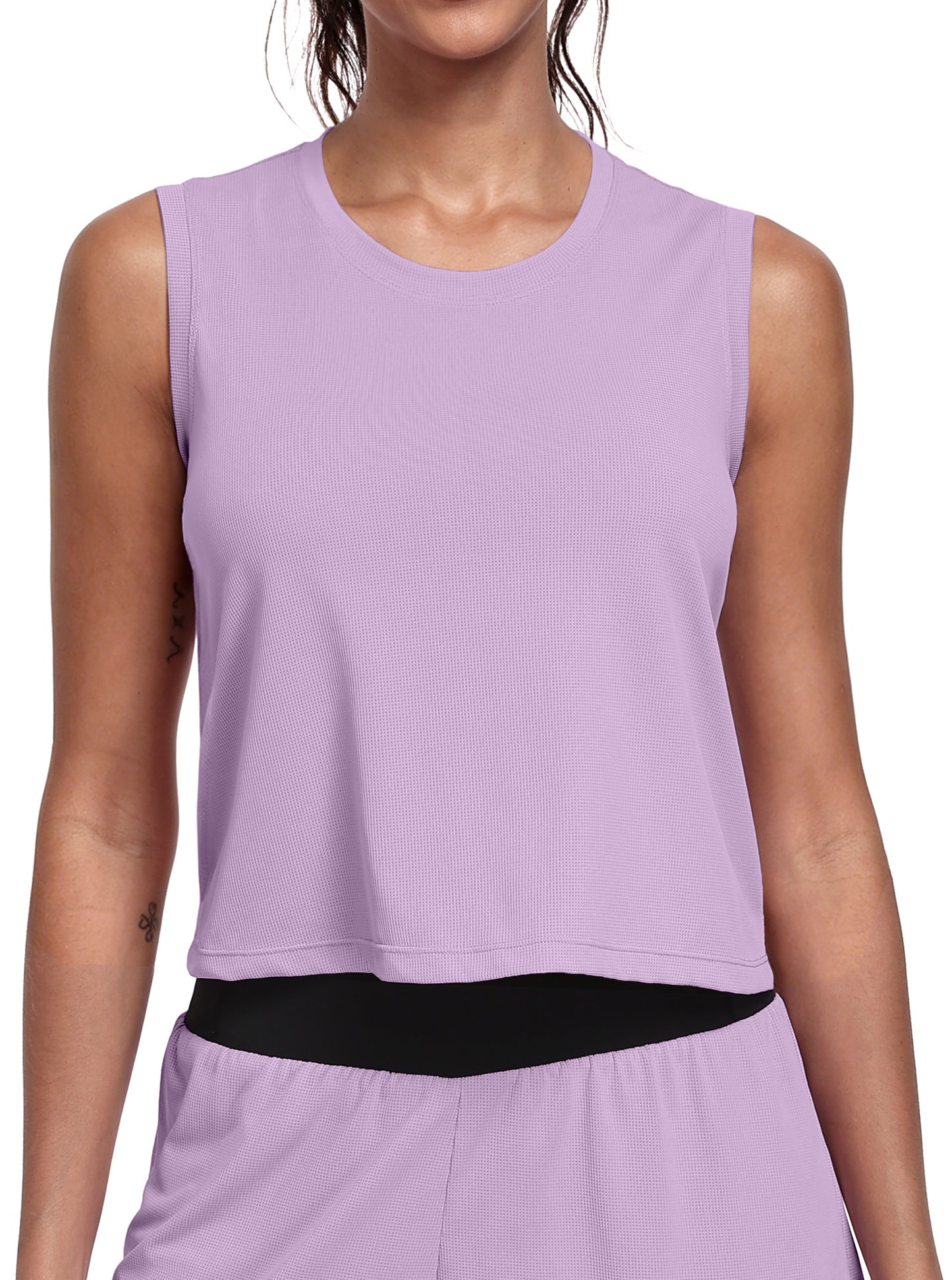 NELEUS Womens Workout Athletic Tank Tops Loose Fit Crop Tops Mesh Breathable Sleeveless Yoga Shirts